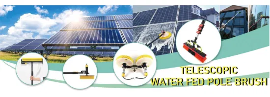 Горячая продажа щетка для чистки панели солнечных батарей с телескопической опорой с подачей воды для чистки окон